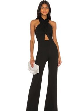 Amanda Uprichard Zahara Black Jumpsuit